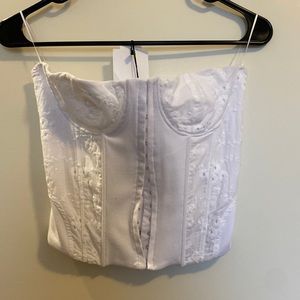 White Zara Corset. Size S. Never worn, new with tags.